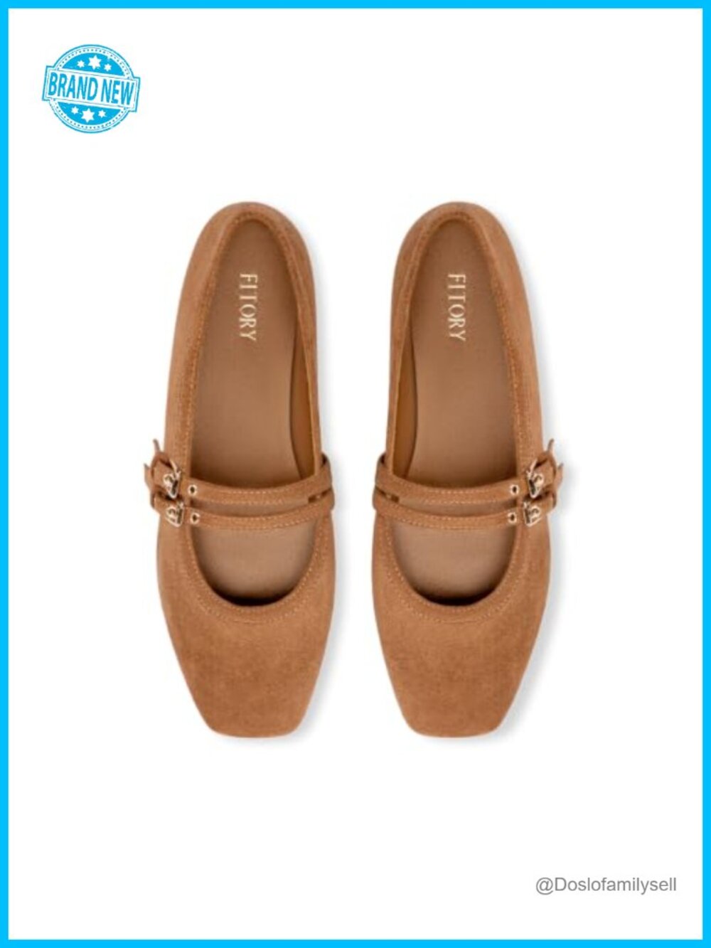 Mary Jane Shoes Women Adjustable Double Strap Suede Flats Work Business Casual